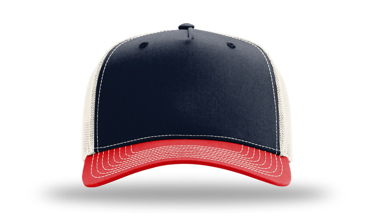 Personalized Richardson 112FPC Five Panel Champ Trucker Hat with Custom Patch