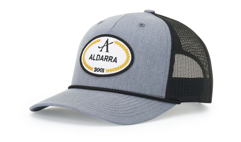 Personalized Richardson 112FPR Five Panel Trucker Hat with Rope with Custom Patch