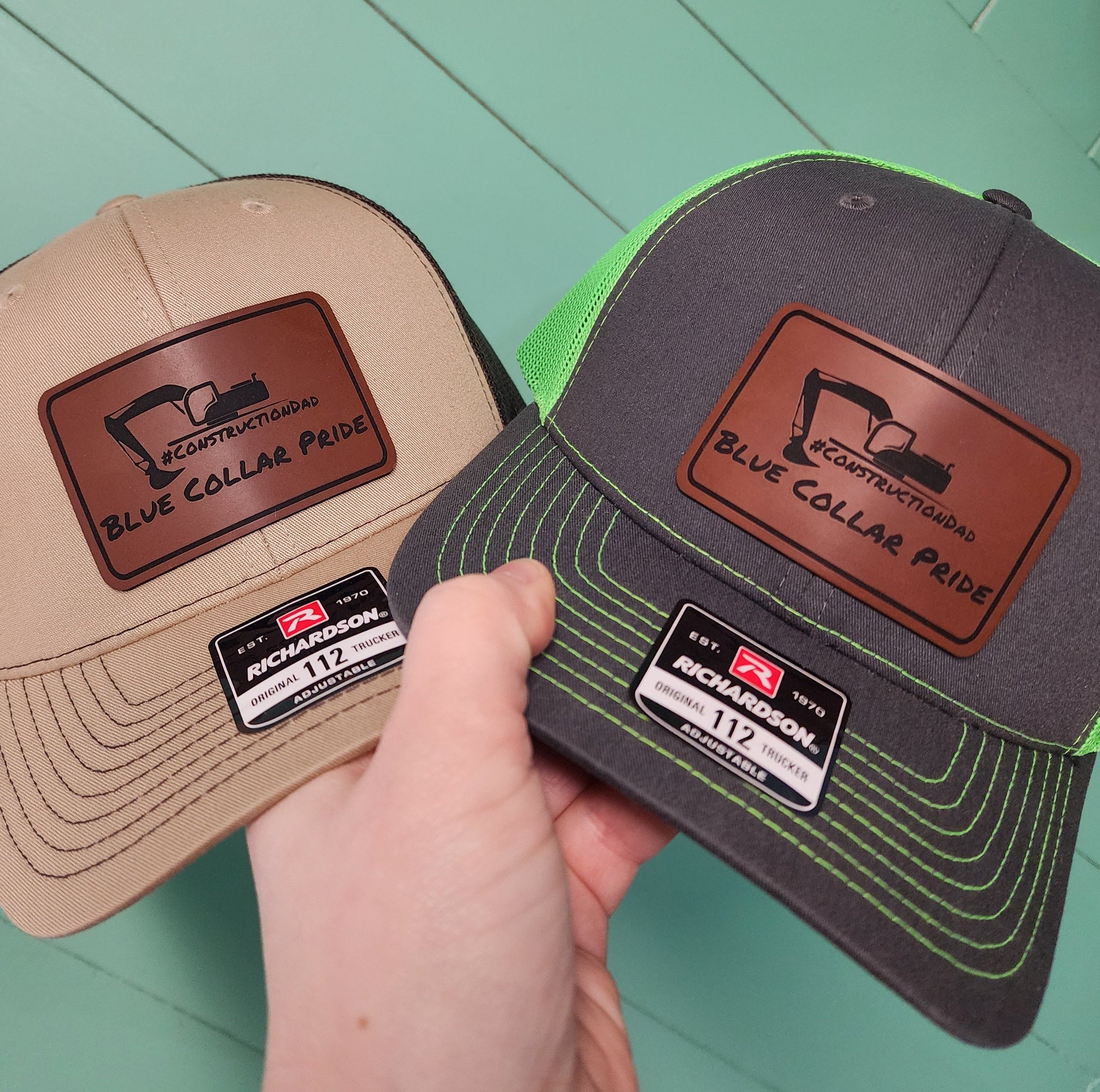 #ConstructionDad Blue Collar Pride Trucker Hat - Richardson 112