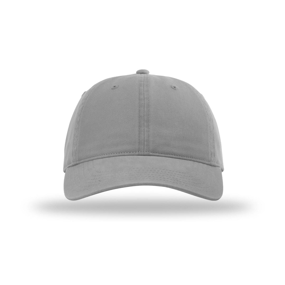 Richardson 326 garment washed brushed twill dad hat in grey, front view