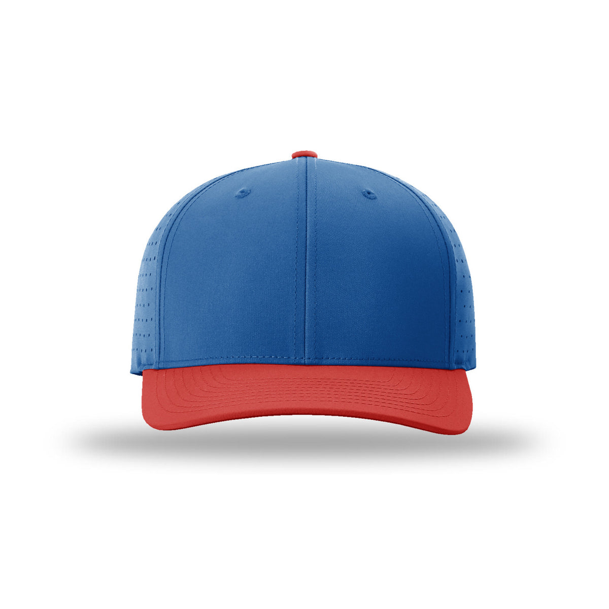 Richardson 632 Laser Perf R-Flex hat, Royal/Red, front view