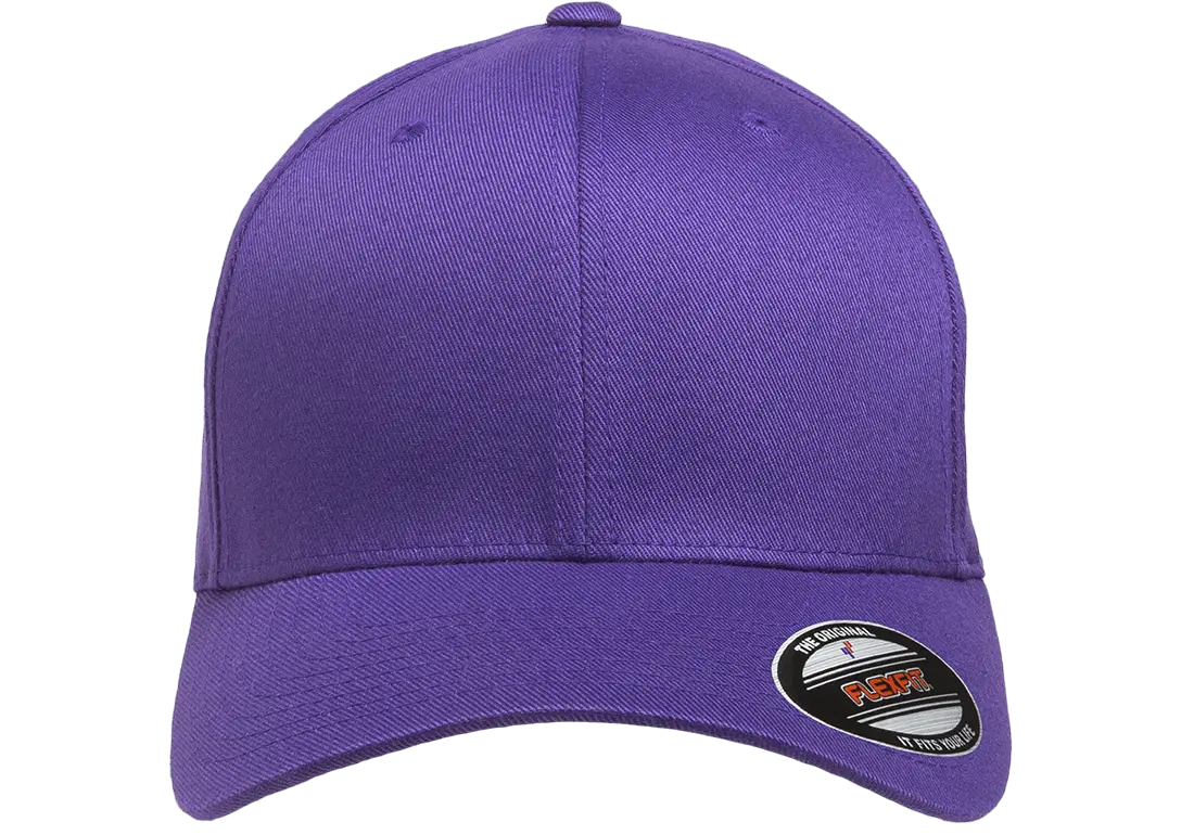 Flexfit 6277 fitted hat in Purple, front view