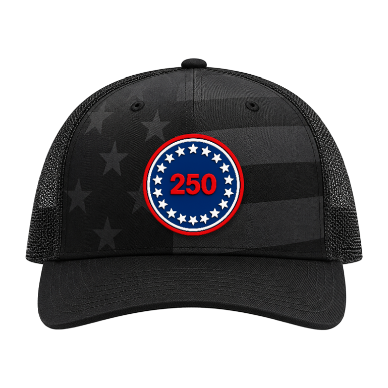 USA 250 Patriotic Trucker Hat – 250th Anniversary Patch Hat