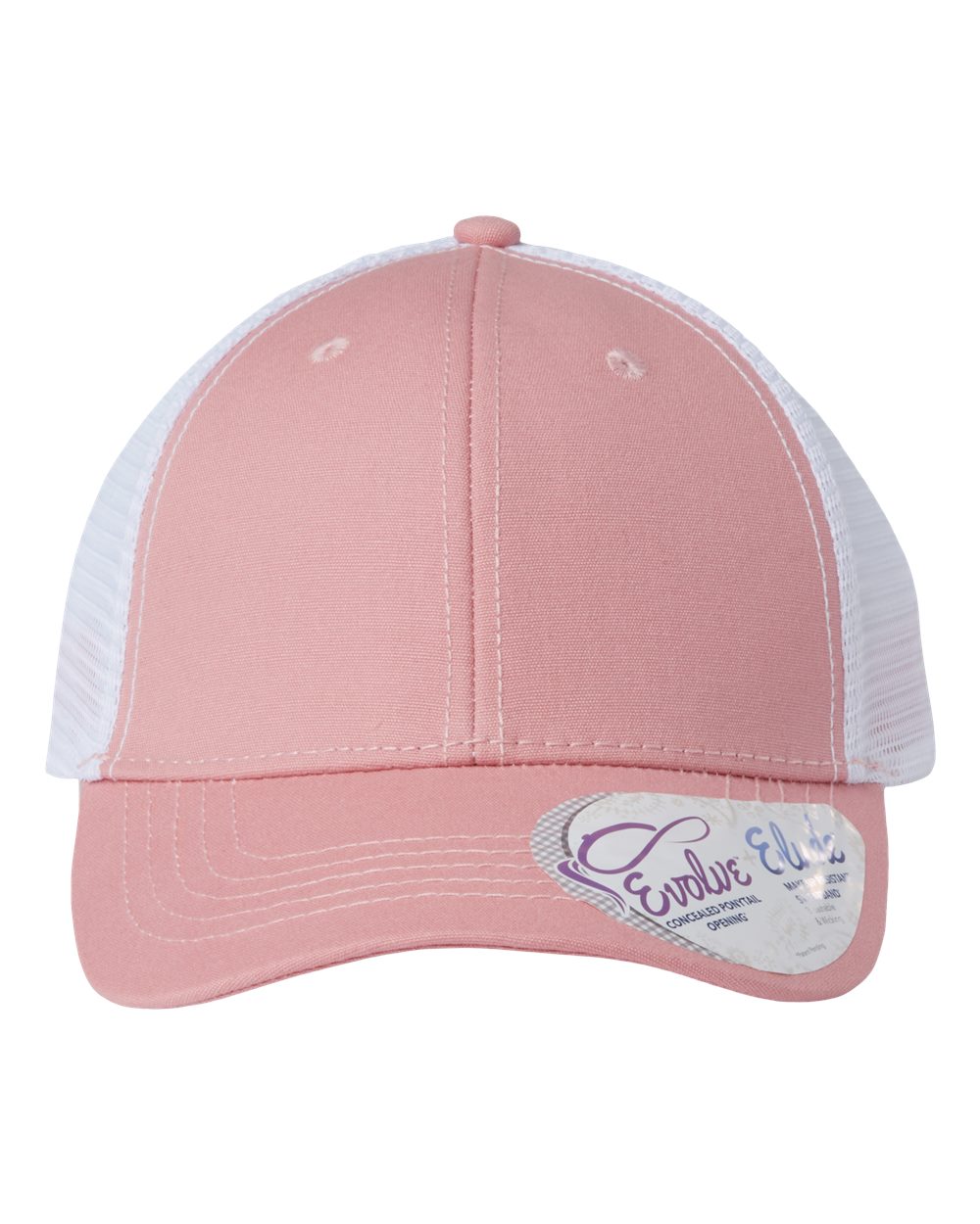 Ponytail Trucker Hat with Custom Patch - Infinity Her Charlie