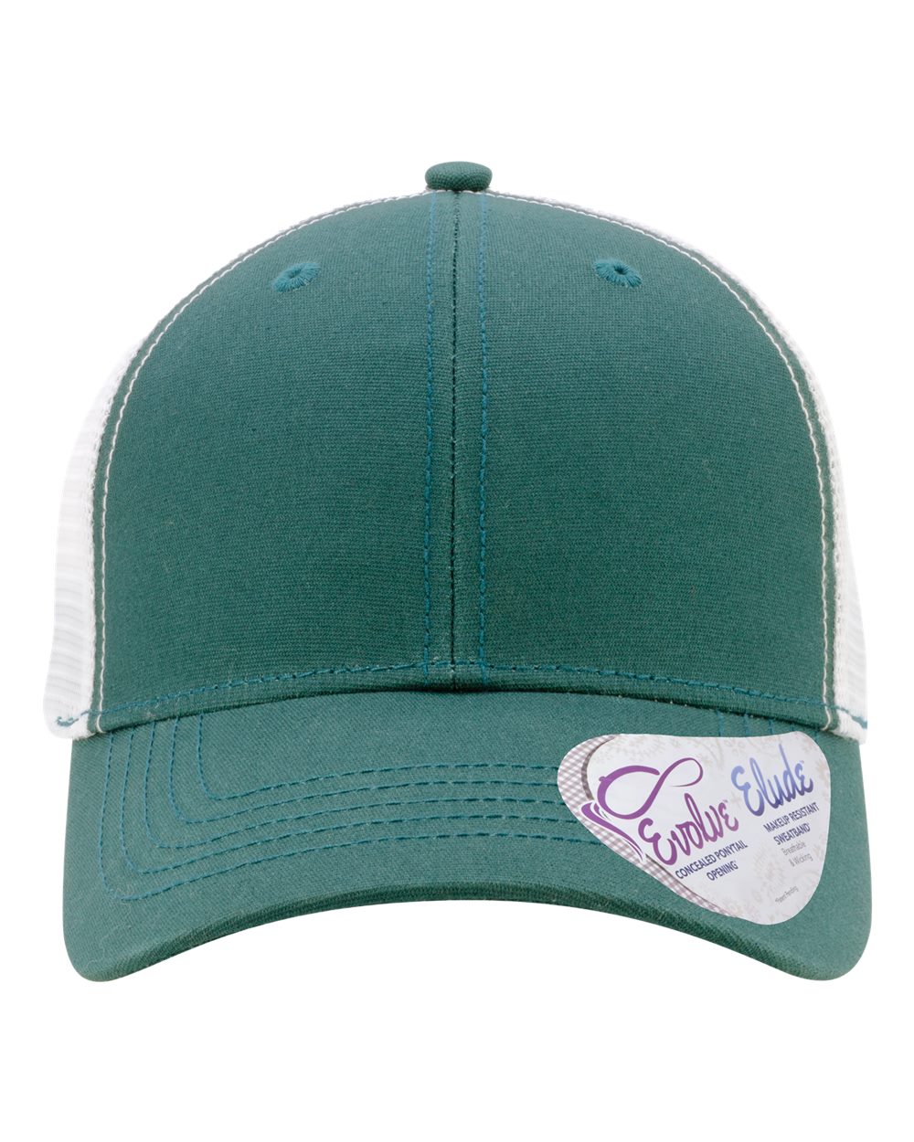Ponytail Trucker Hat with Custom Patch - Infinity Her Charlie