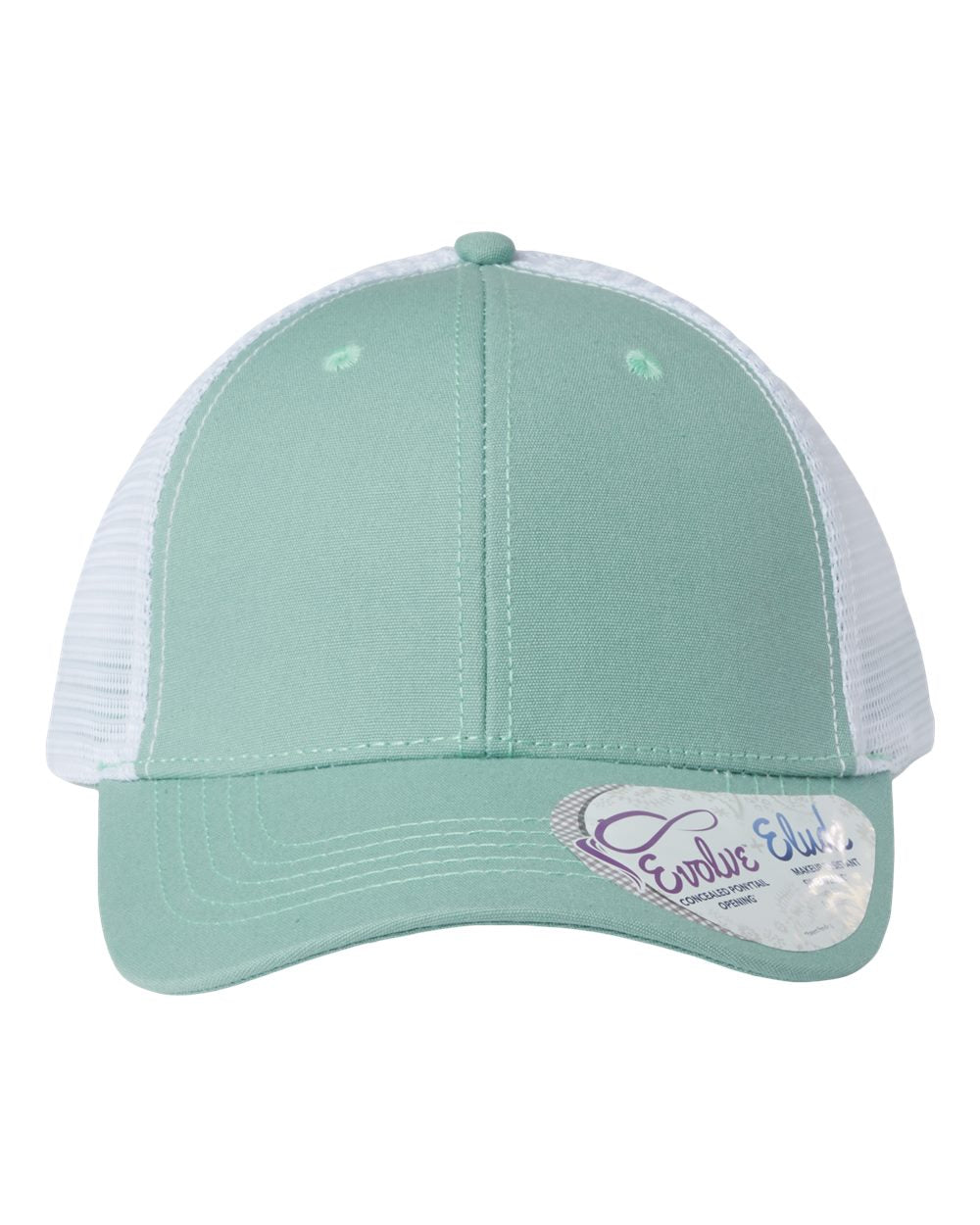 Ponytail Trucker Hat with Custom Patch - Infinity Her Charlie