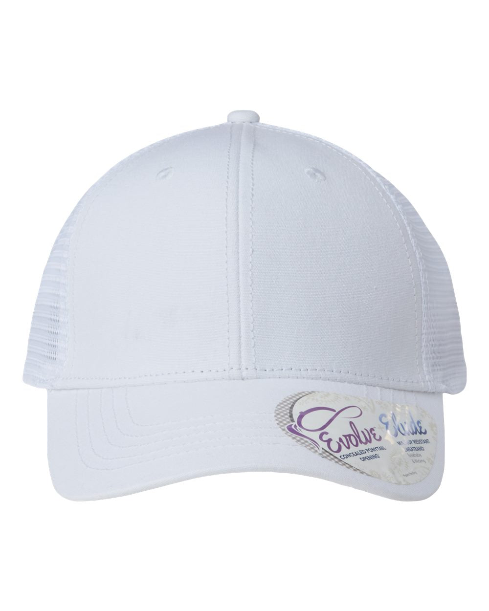 Ponytail Trucker Hat with Custom Patch - Infinity Her Charlie