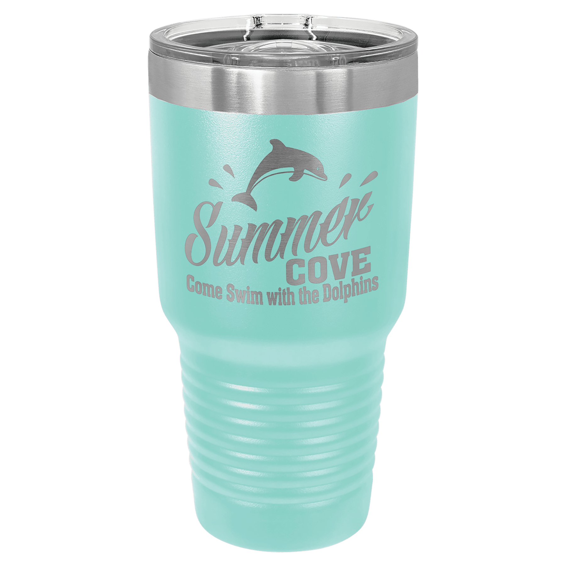 Personalized 30 oz. Vacuum Insulated Ringneck Tumbler with Clear Slider Lid - Polar Camel