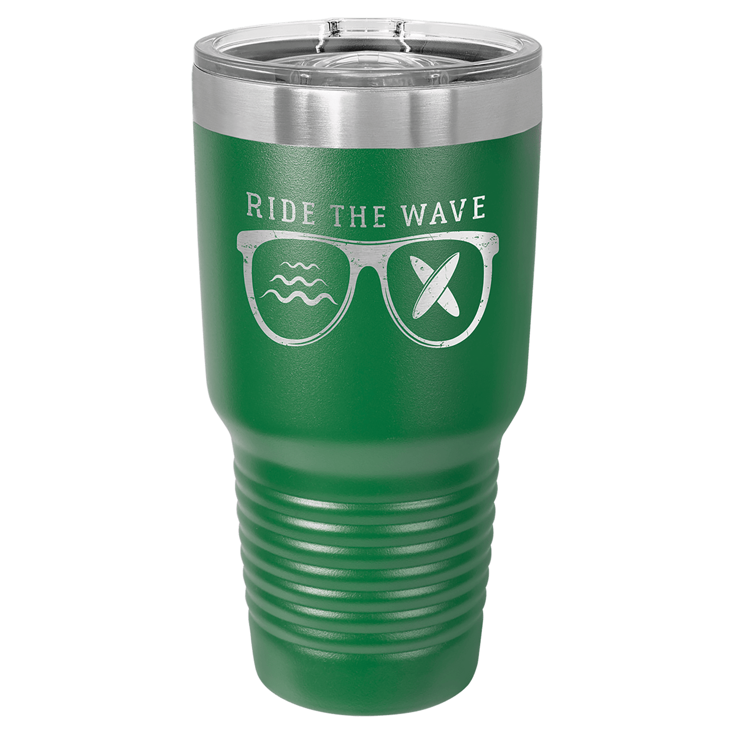 Personalized 30 oz. Vacuum Insulated Ringneck Tumbler with Clear Slider Lid - Polar Camel