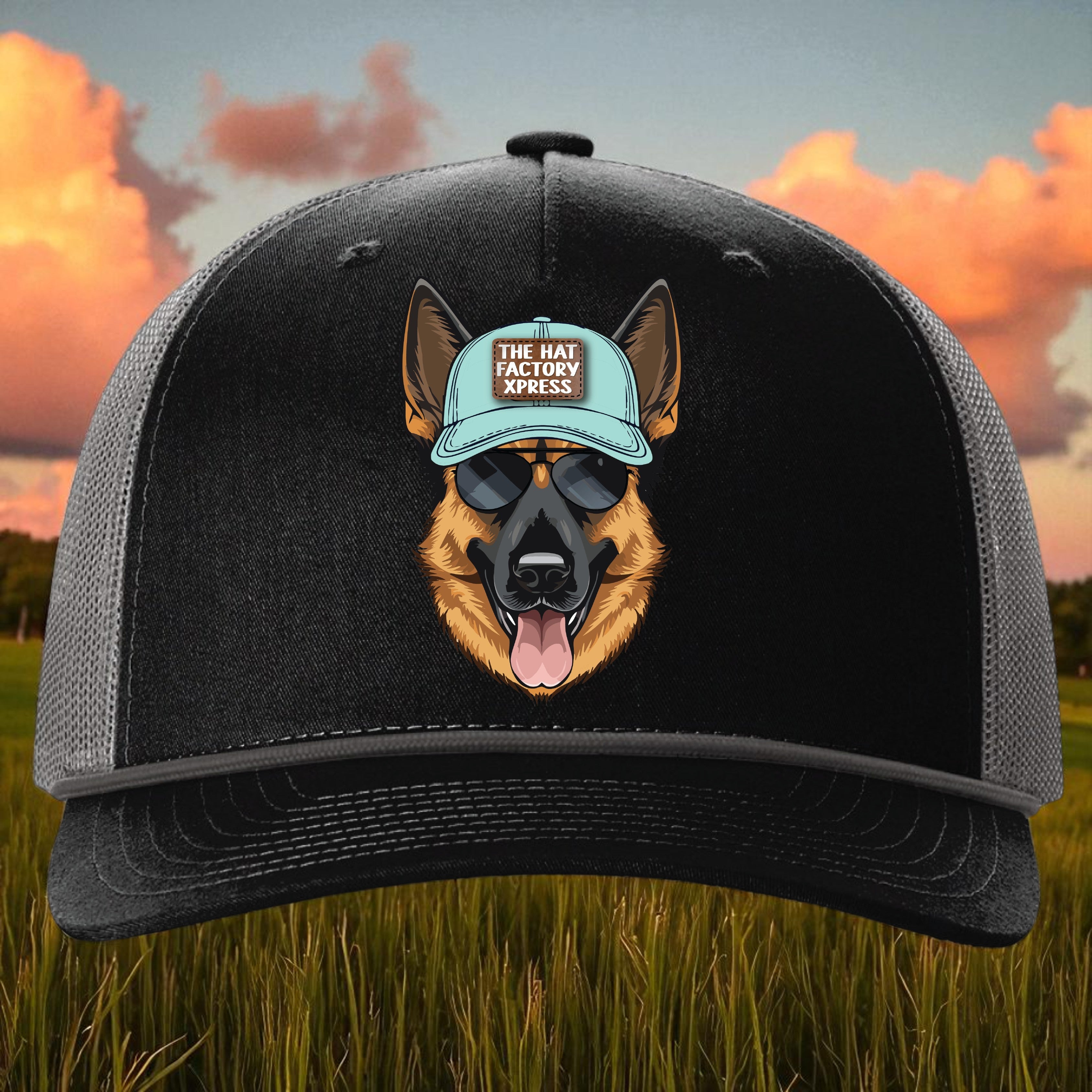 Personalized Richardson 112FPR Five Panel Trucker Hat with Rope with Custom Patch