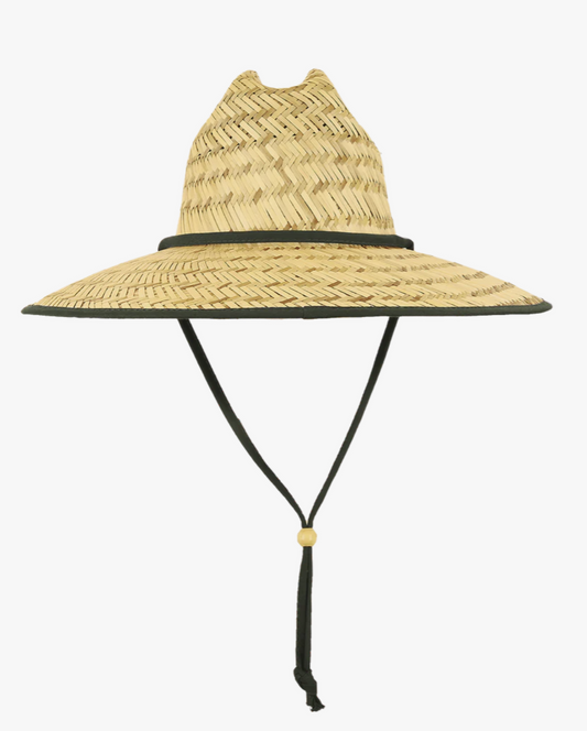 Mat Straw Lifeguard Hats - Decky 528, Lunada Bay with Custom Patch