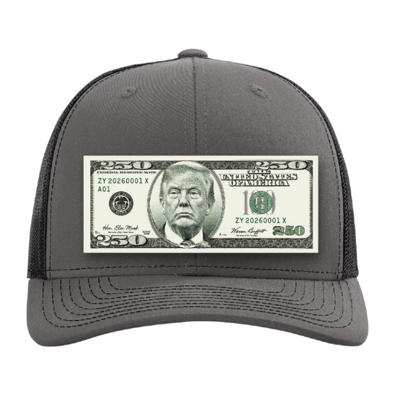 Trump $250 Dollar Bill Trucker Hat for Patriotic Novelty