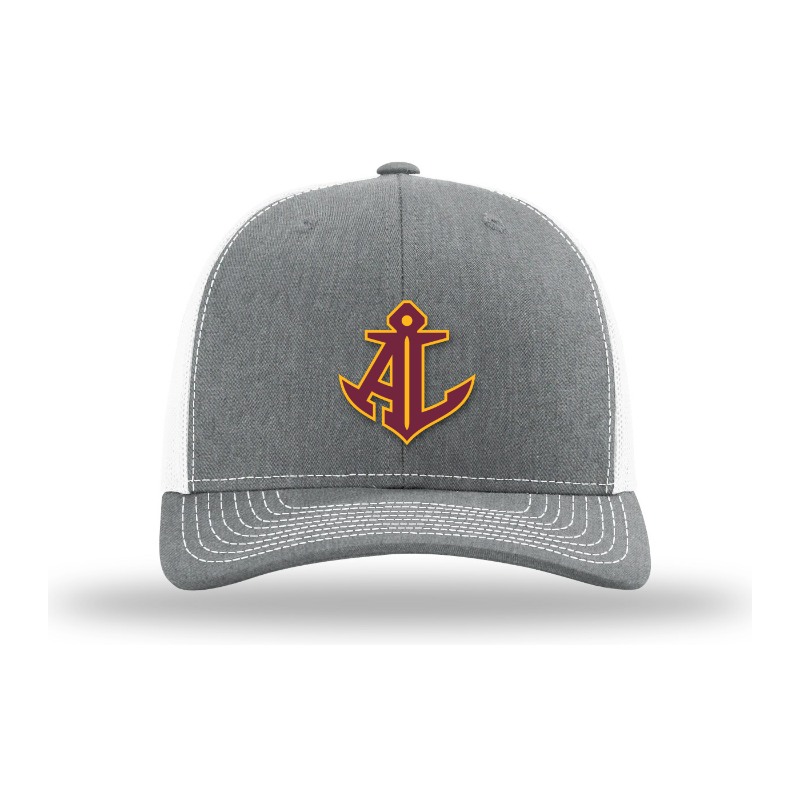 Avon Lake Anchor Hat | AL Anchor Trucker Hat | Black & White Hometown Patch Cap