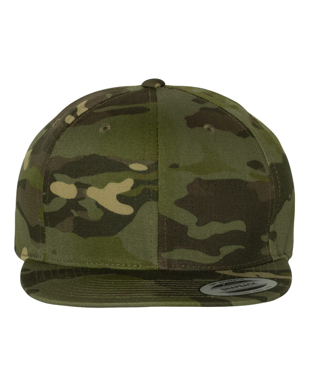 Yupoong 6089M Premium Flatbill Snapback Hat with Patch