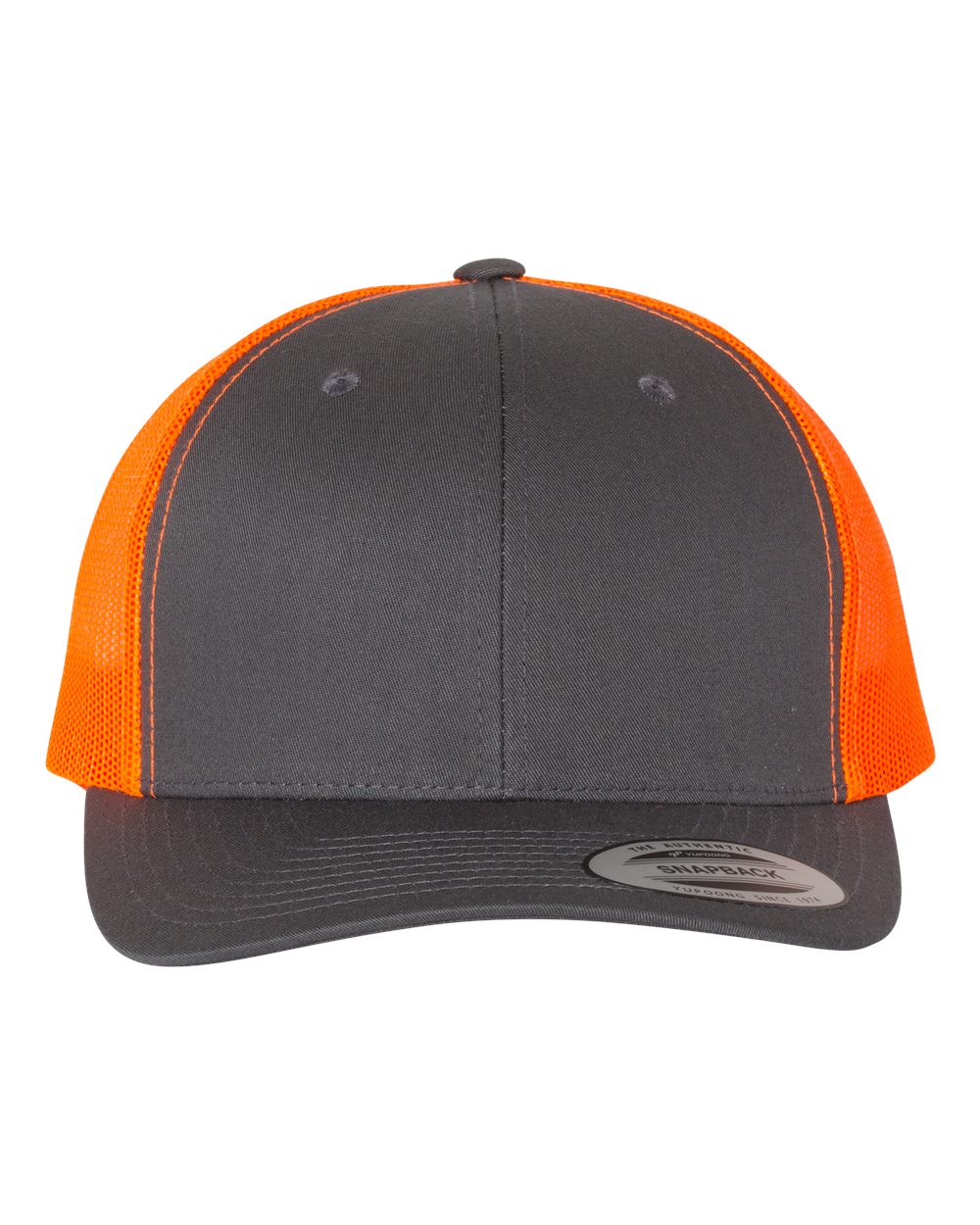Yupoong 6606 Trucker Hat with Engraved Leather Patch