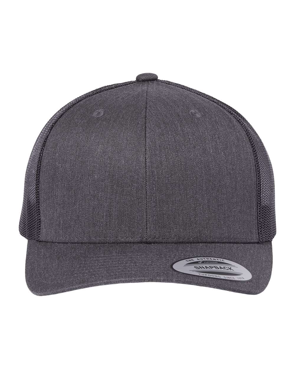 Yupoong 6606 Trucker Hat with Engraved Leather Patch