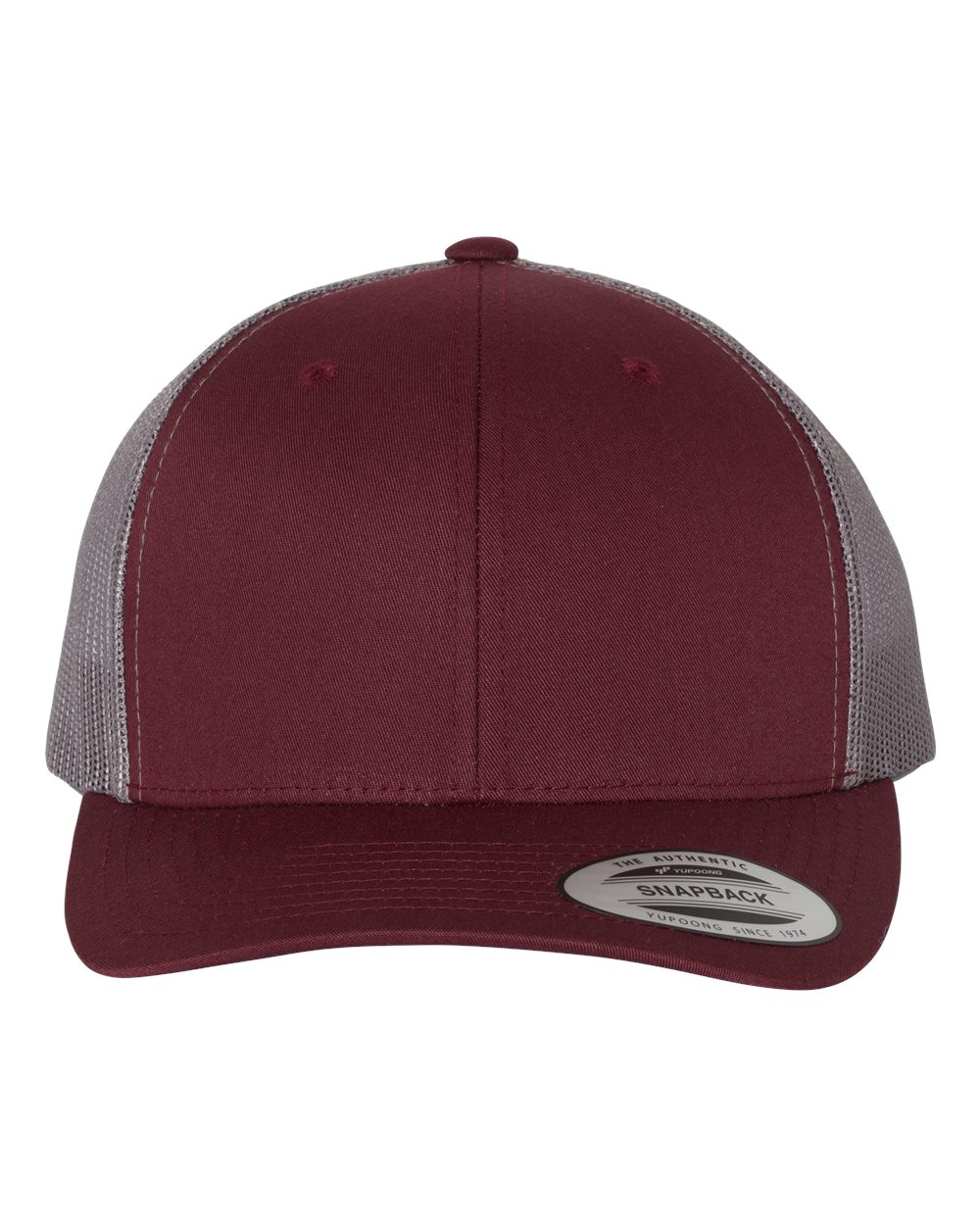 Yupoong 6606 Trucker Hat with Engraved Leather Patch