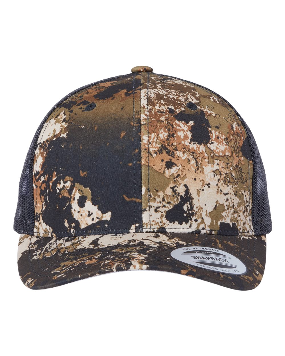 Yupoong 6606 Trucker Hat with Engraved Leather Patch