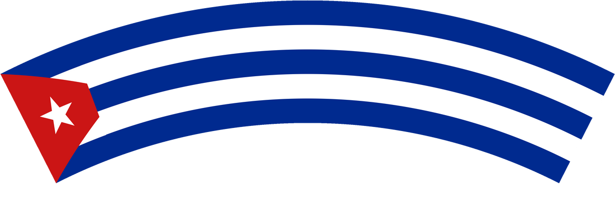 Cuba flag rear patch, curved for the back of a cap