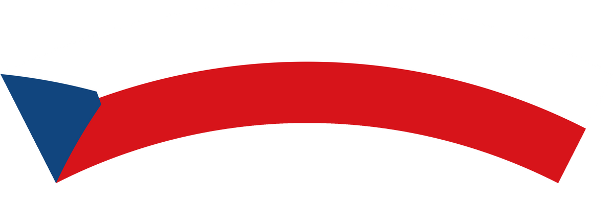 Czech Republic flag rear patch, curved for the back of a cap