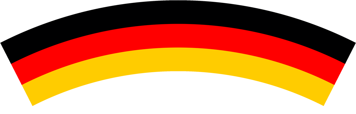 Germany flag rear patch, curved for the back of a cap