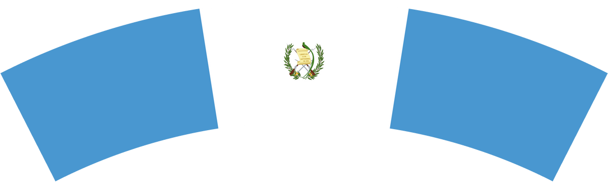 Guatemala flag rear patch, curved for the back of a cap