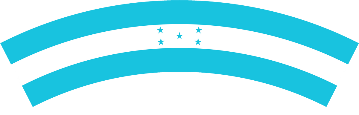 Honduras flag rear patch, curved for the back of a cap
