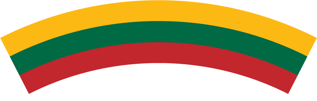 Lithuania flag rear patch, curved for the back of a cap