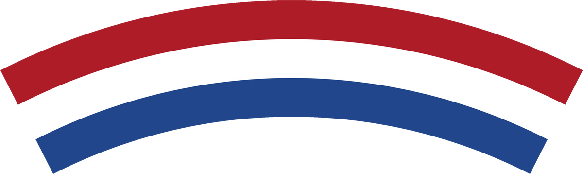 Netherlands flag rear patch, curved for the back of a cap