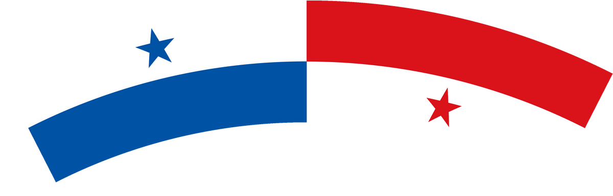Panama flag rear patch, curved for the back of a cap