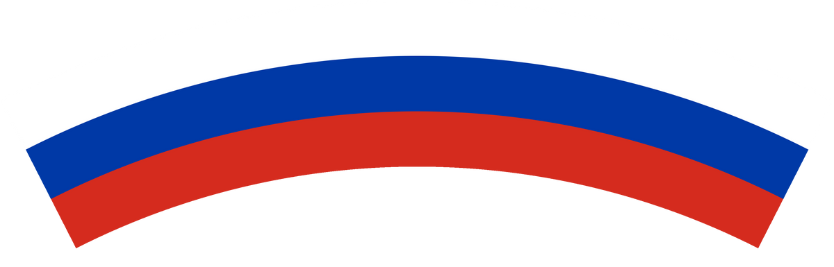 Russia flag rear patch, curved for the back of a cap