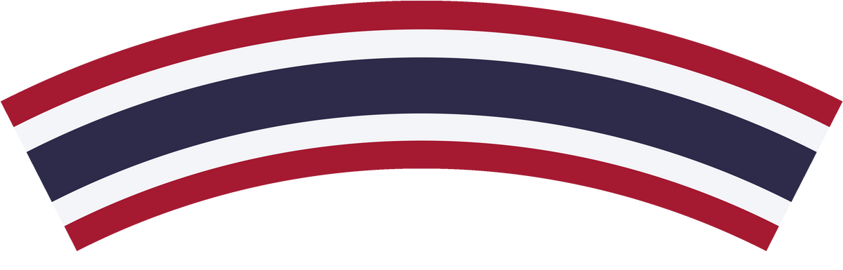 Thailand flag rear patch, curved for the back of a cap