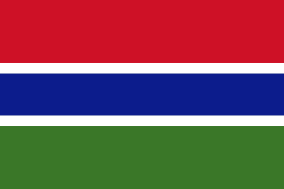 Gambia flag side patch for hats
