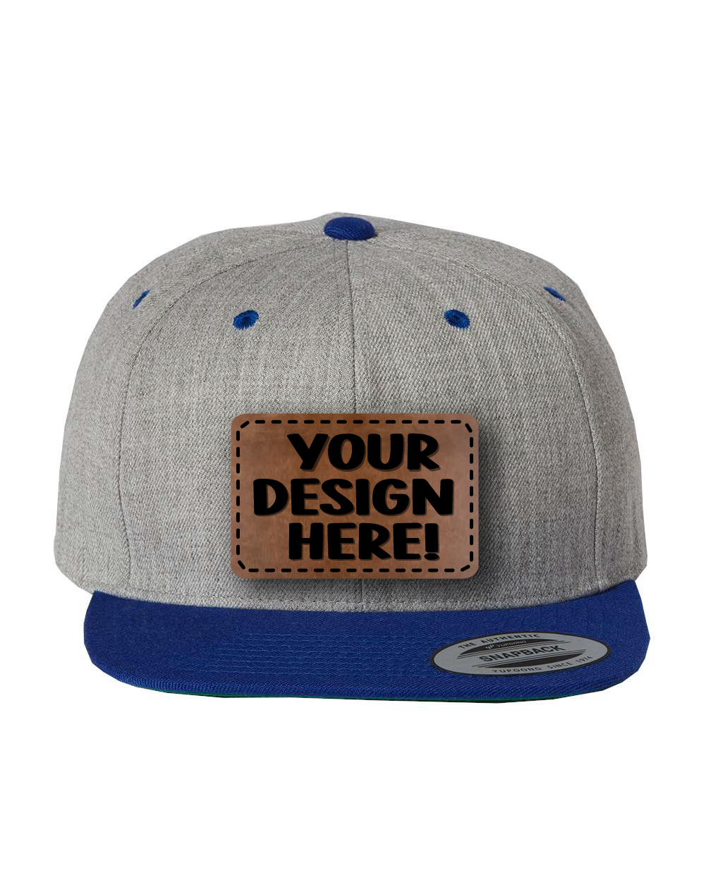 Yupoong 6089M Premium Flatbill Snapback Hat with Patch