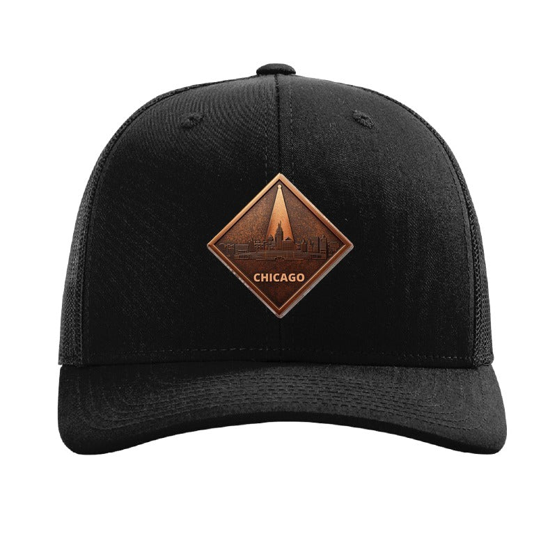 Chicago Skyline Spotlight patch hat — Black