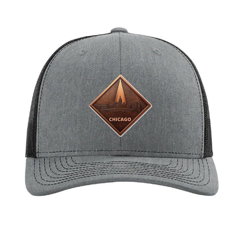 Chicago Skyline Spotlight patch hat — Heather Grey/Black