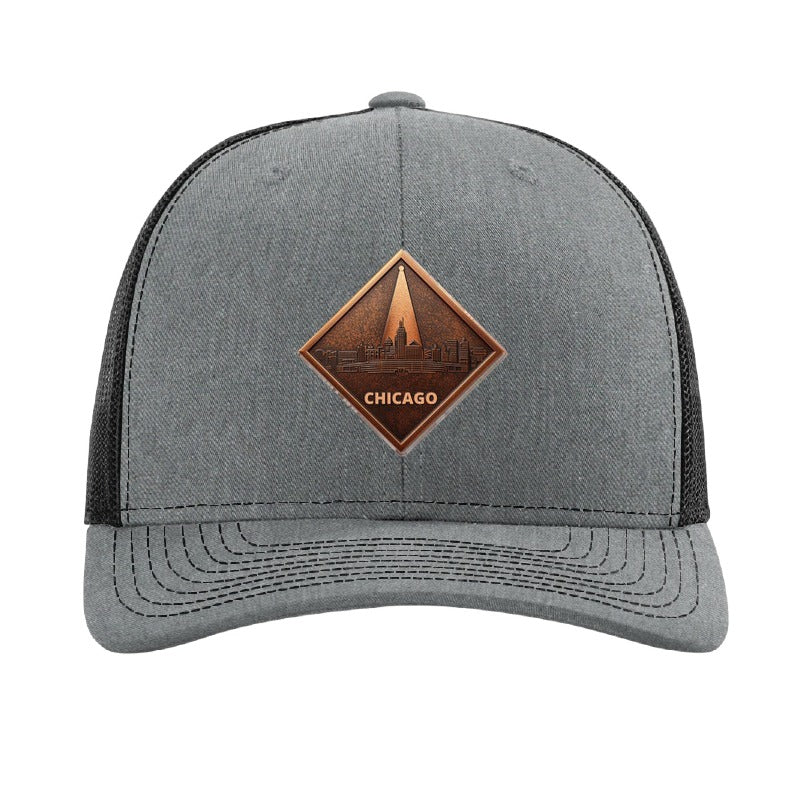 Chicago Skyline Spotlight patch hat — Heather Grey/Black