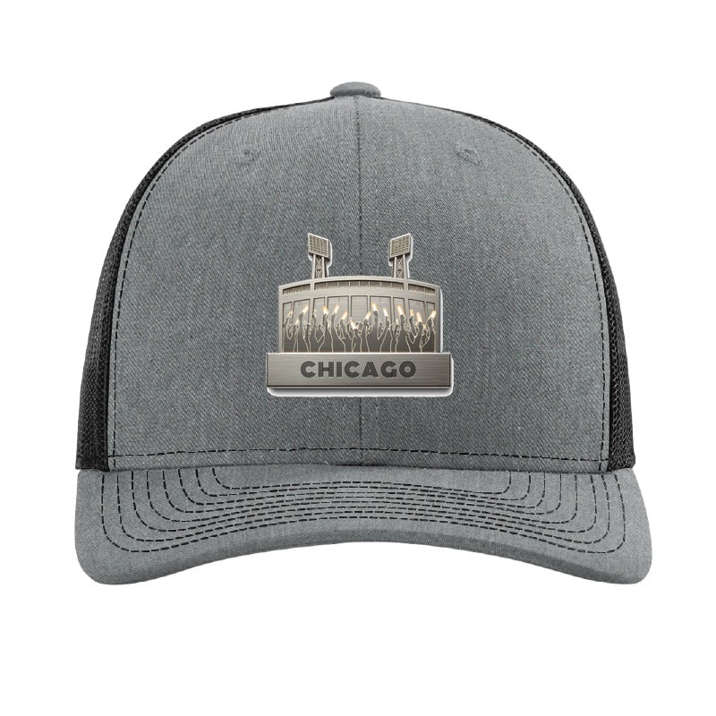 Chicago Soldier Field patch hat — Heather Grey/Black
