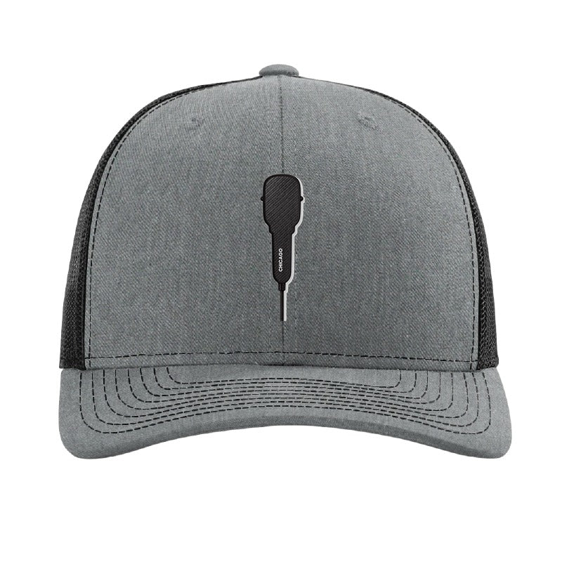 Chicago Stage Microphone patch hat — Heather Grey/Black