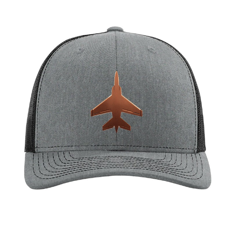 Cleveland Lakefront jet patch hat — Heather Grey/Black