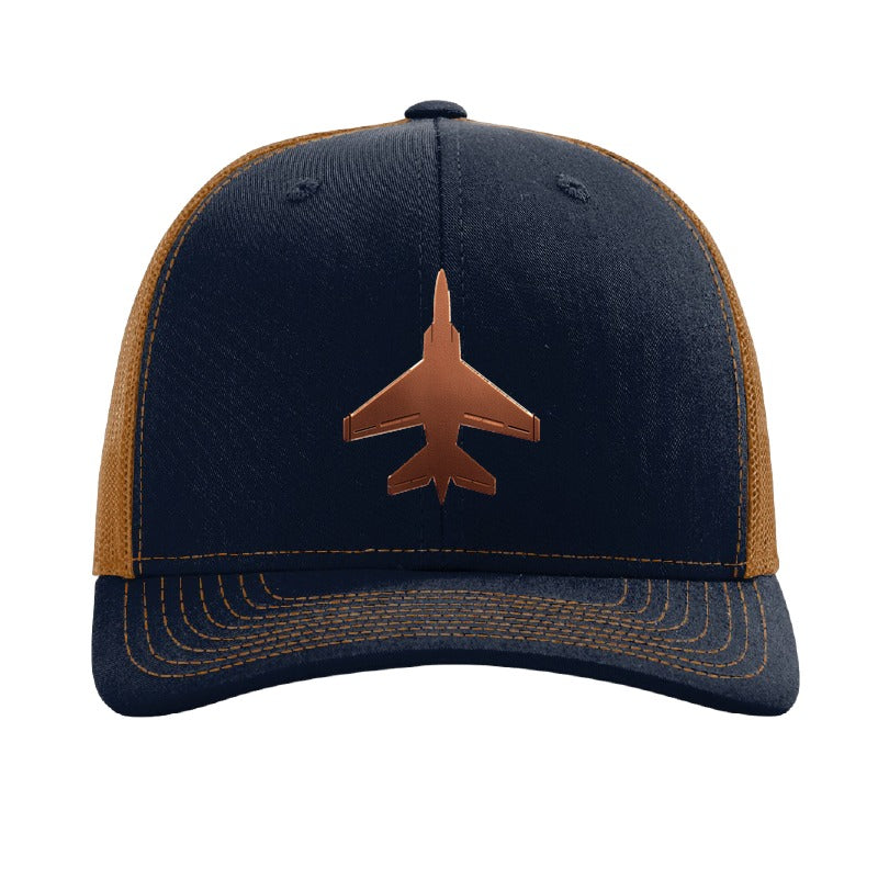 Cleveland Lakefront jet patch hat — Navy/Caramel