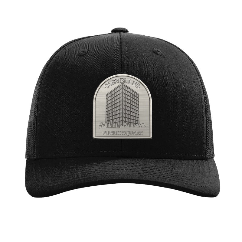 Cleveland Public Square mural patch hat — Black