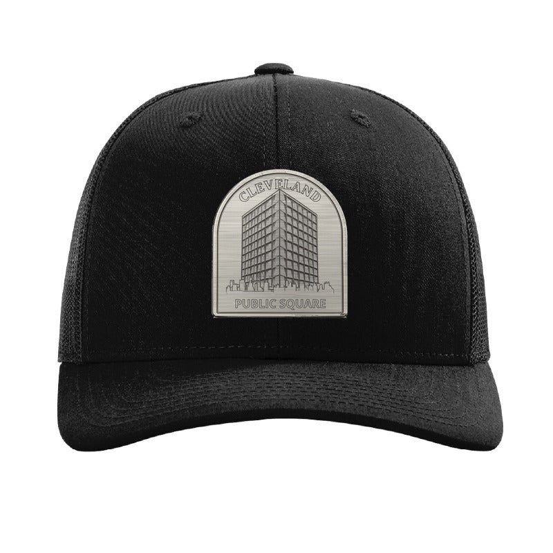 Cleveland Public Square mural patch hat — Black