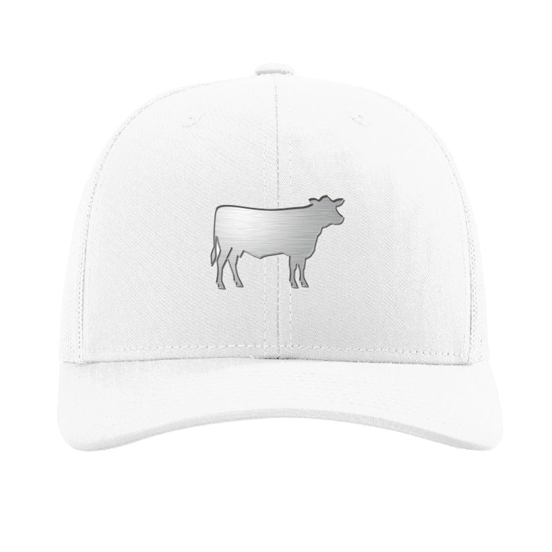 Des Moines prize cow patch hat — White