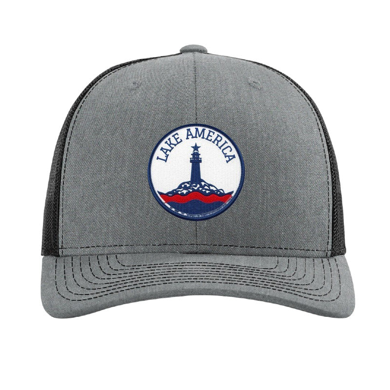 Lake America Original patch hat - Heather Grey/Black