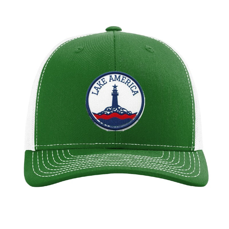 Lake America Original patch hat - Kelly Green/White
