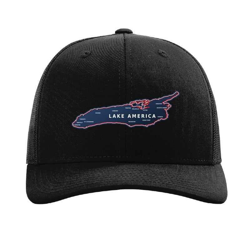 Lake America map patch hat — Black