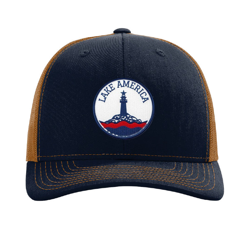 Lake America Original patch hat - Navy/Caramel
