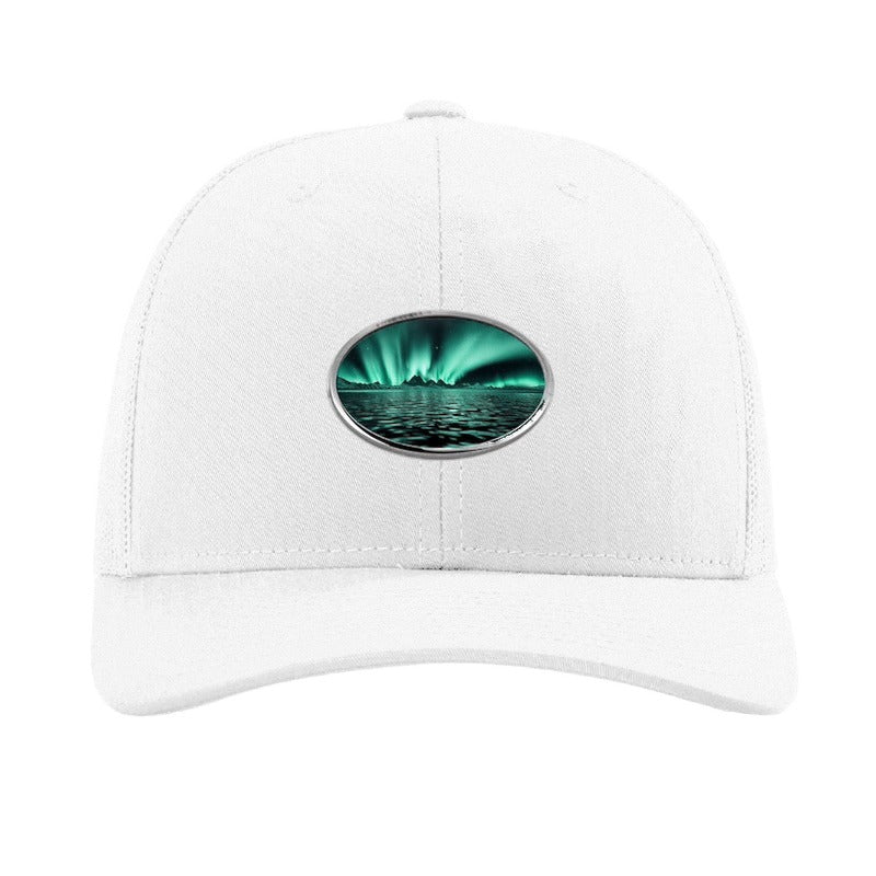 Lake Superior Aurora Trucker Hat — White