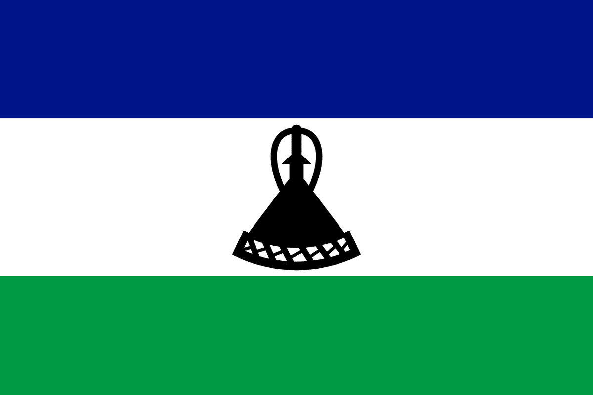 Lesotho flag side patch for hats